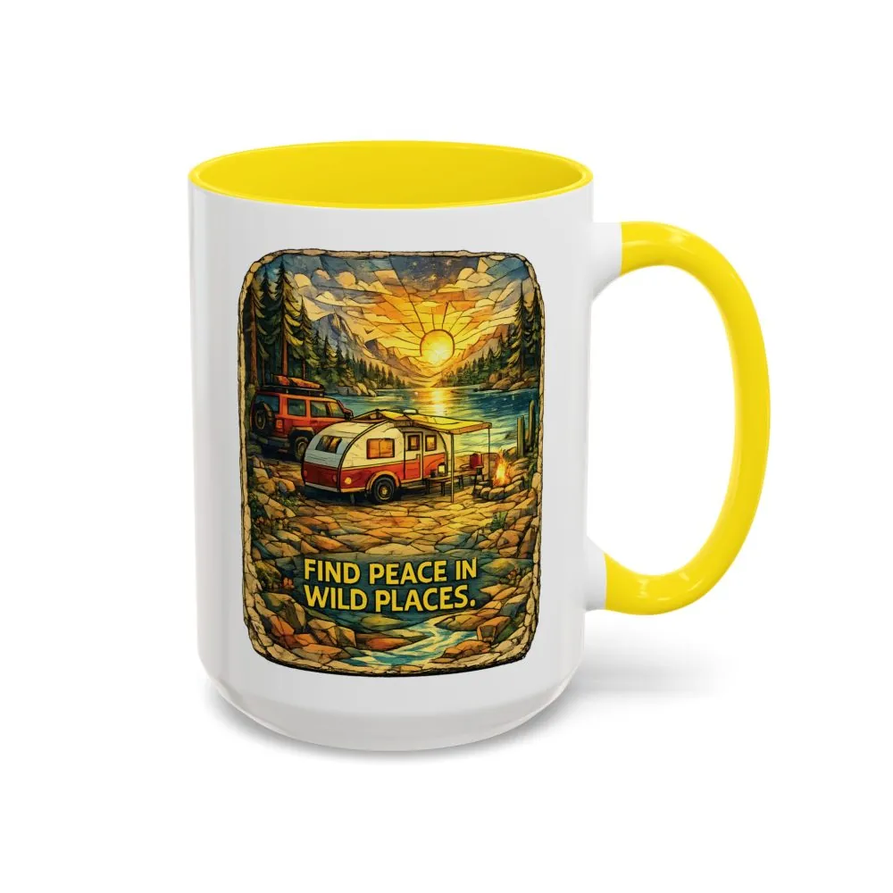 1563351174630727354_2048.jpeg Accent Coffee Mug (11, 15oz) — "Find Peace In Wild Places" Design Cubic-Line