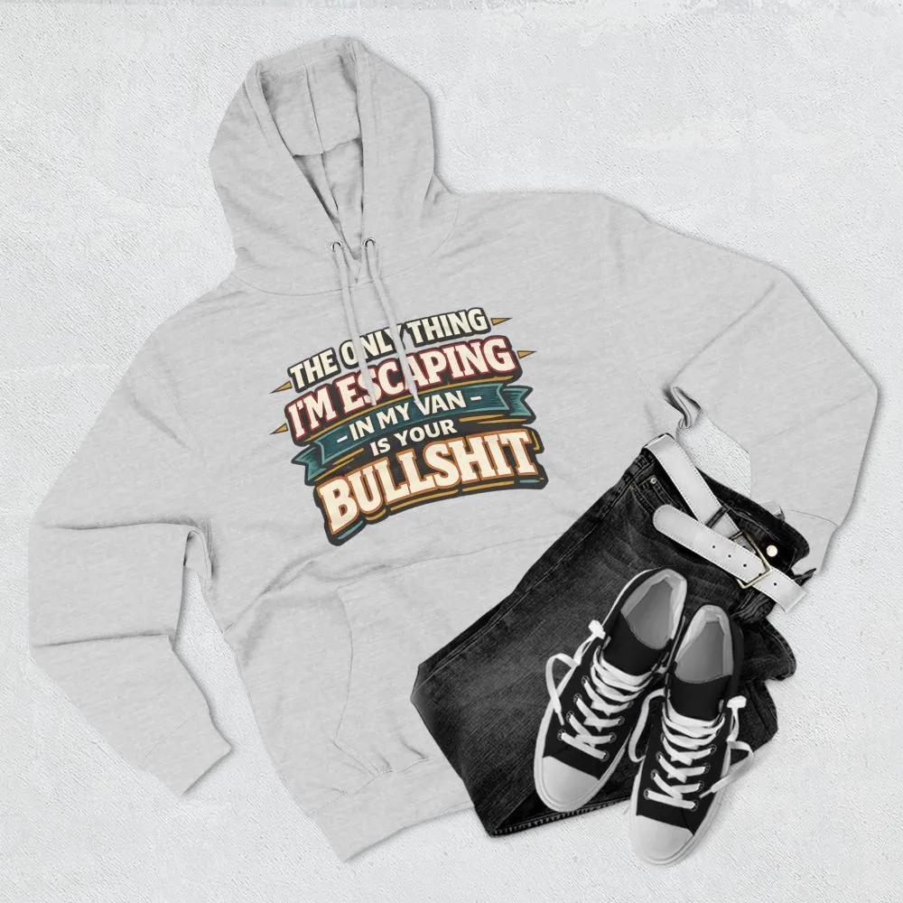 Three-Panel Fleece Hoodie - "The Only Thing I´m Escaping" Design F**K-Line