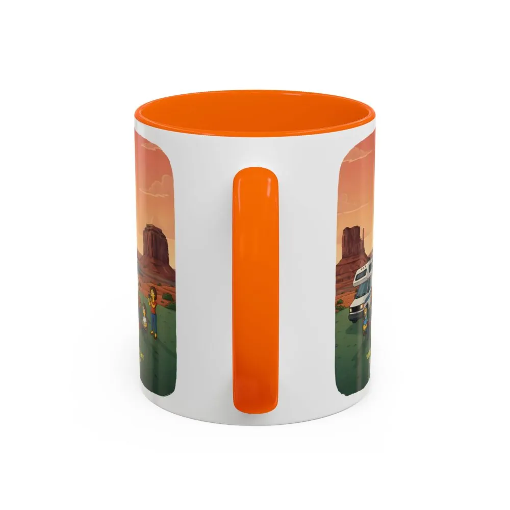 Accent Coffee Mug (11, 15oz) — "Life Is A Journey-Not A Destination" Design Sitcom-Line