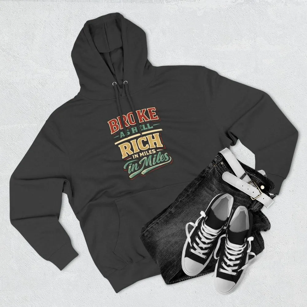 Three-Panel Fleece Hoodie - "Broke As Hell" Design F**K-Line