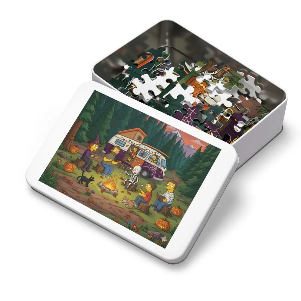 15656558244546066835_2048.jpeg Jigsaw Puzzle with Tin — Autumn Camping Jigsaw Halloween
