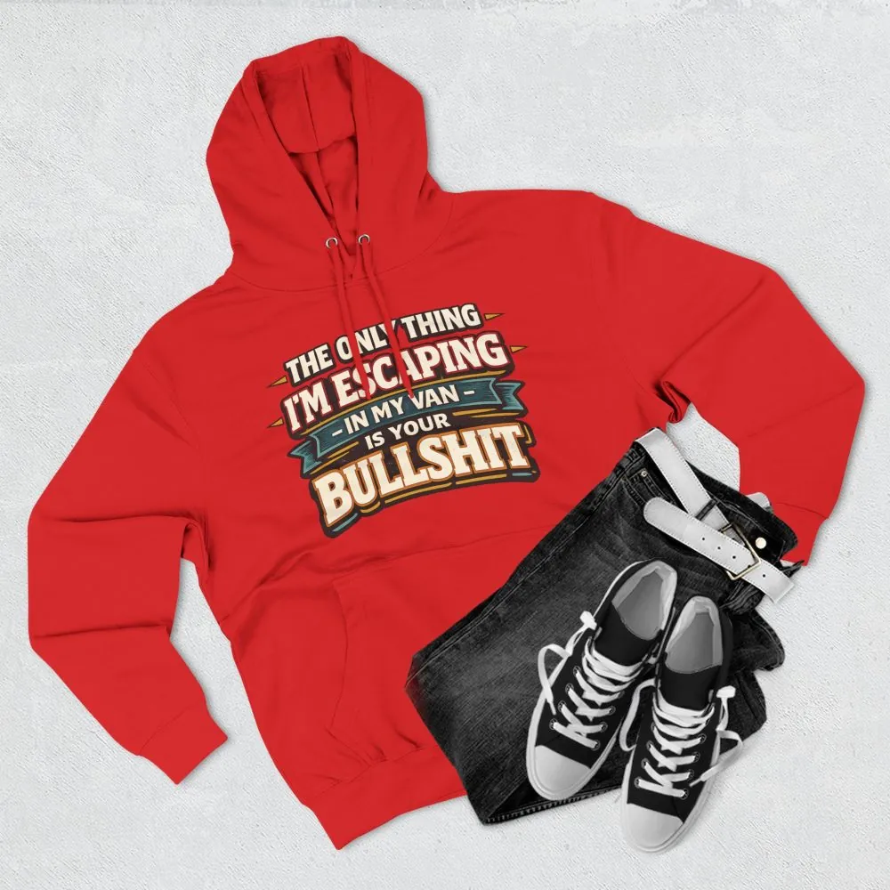 Three-Panel Fleece Hoodie - "The Only Thing I´m Escaping" Design F**K-Line