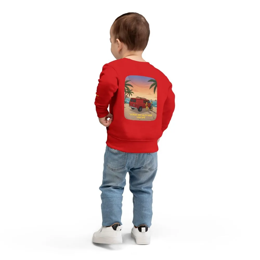 Toddler Sweatshirt - "Ocean Air Salty Hair Van Life" (Design Sitcom-Line)