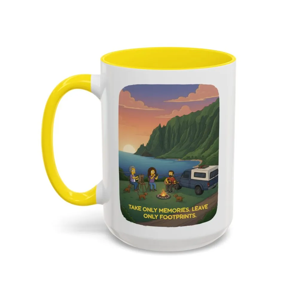 15686104105076482467_2048.jpeg Accent Coffee Mug (11, 15oz) — "Take Only Memories-Leave Only Footprints" Design Sitcom-Line