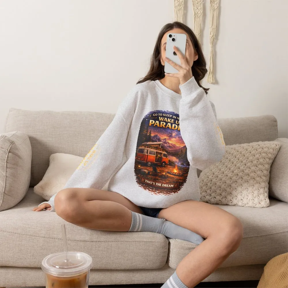 Unisex Heavy Blend™ Crewneck Sweatshirt — "Go To Sleep Nature " Design Scenic-Line