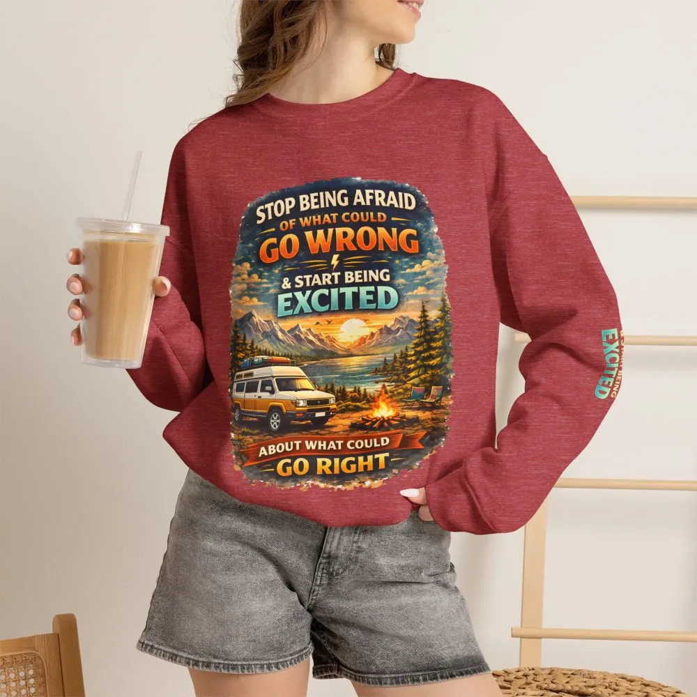 15727021672878328248_2048.jpeg Unisex Heavy Blend™ Crewneck Sweatshirt — "Stop Being Afraid Of What Could Go Wrong" Design Scenic-Line