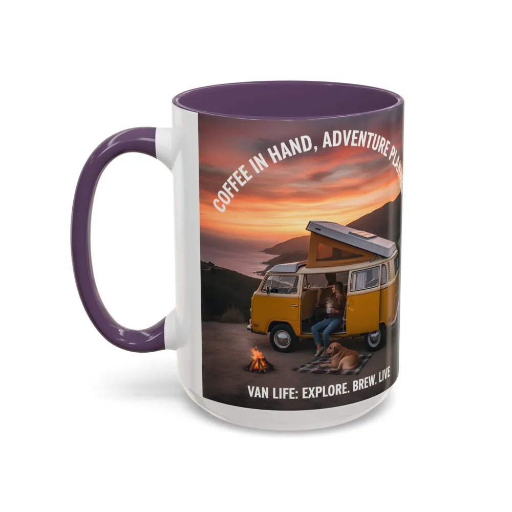 15727435796893743871_2048.jpeg Accent Coffee Mug (11, 15oz) - "Coffee in Hand, Adventure Planned"