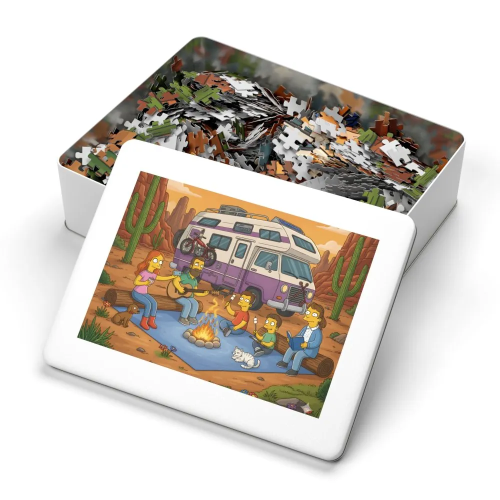 15732170833159763264_2048.jpeg Jigsaw Puzzle with Tin – RV Campfire Design