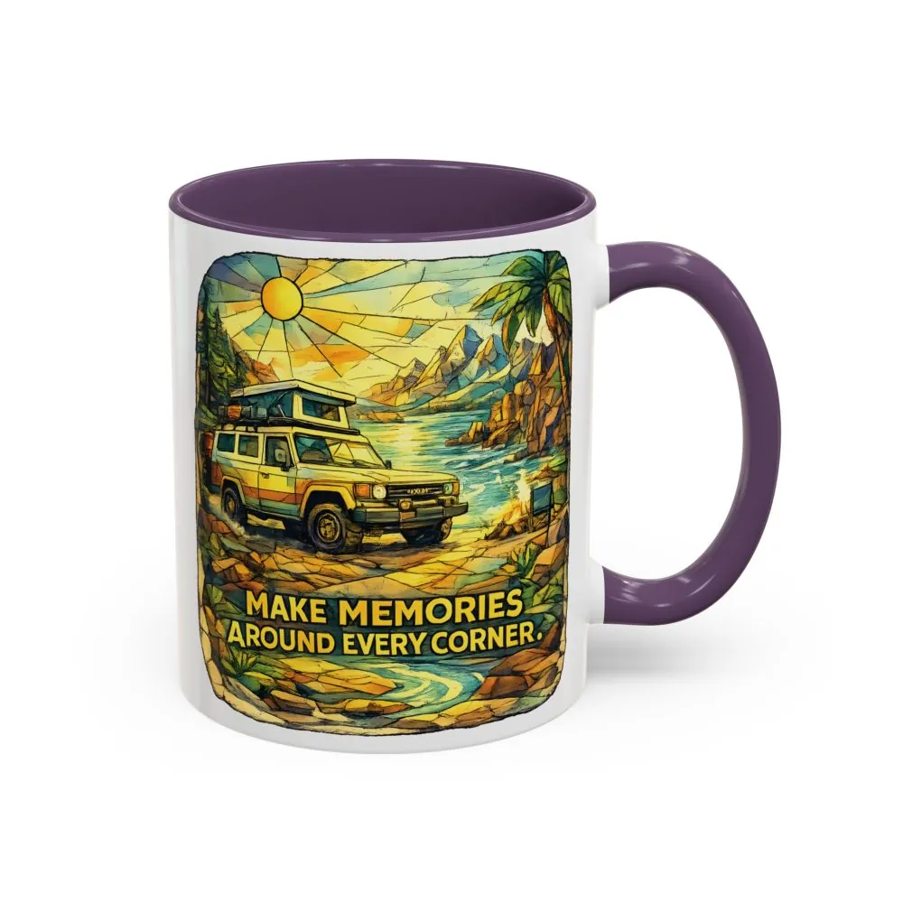 15752165584211774517_2048.jpeg Accent Coffee Mug (11, 15oz) — "Make Memories Around Every Corner" Design Cubic-Line