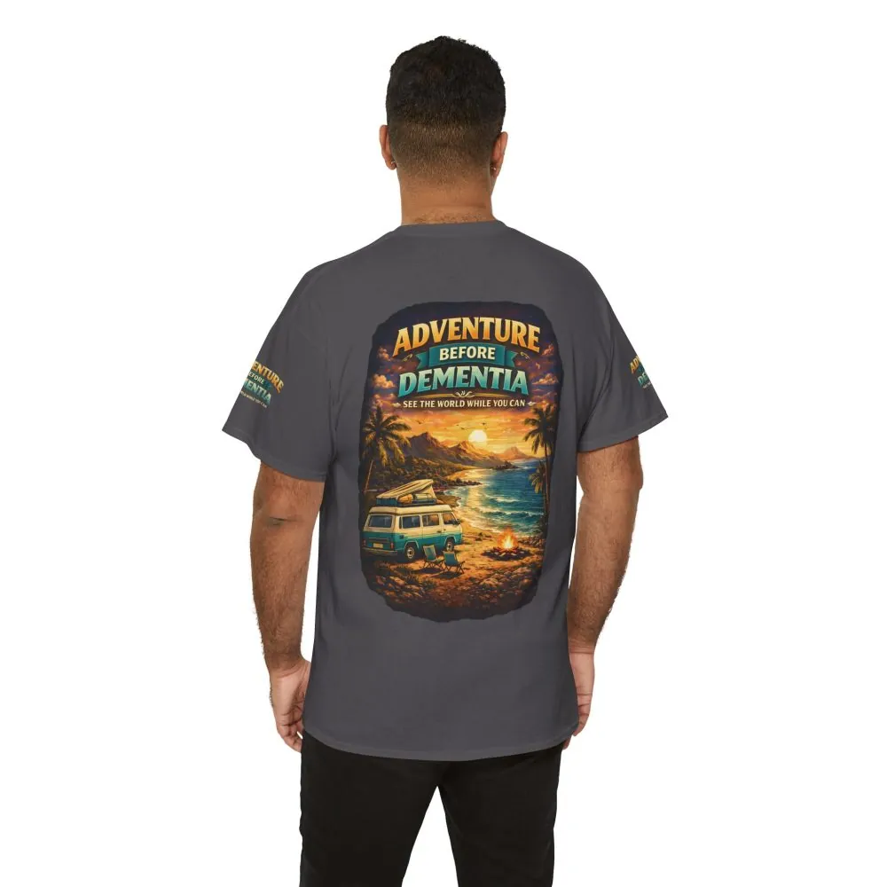 15773476505887417185_2048.jpeg Unisex Heavy Cotton Tee — "Adventure Before Dementia" Design Scenic-Line