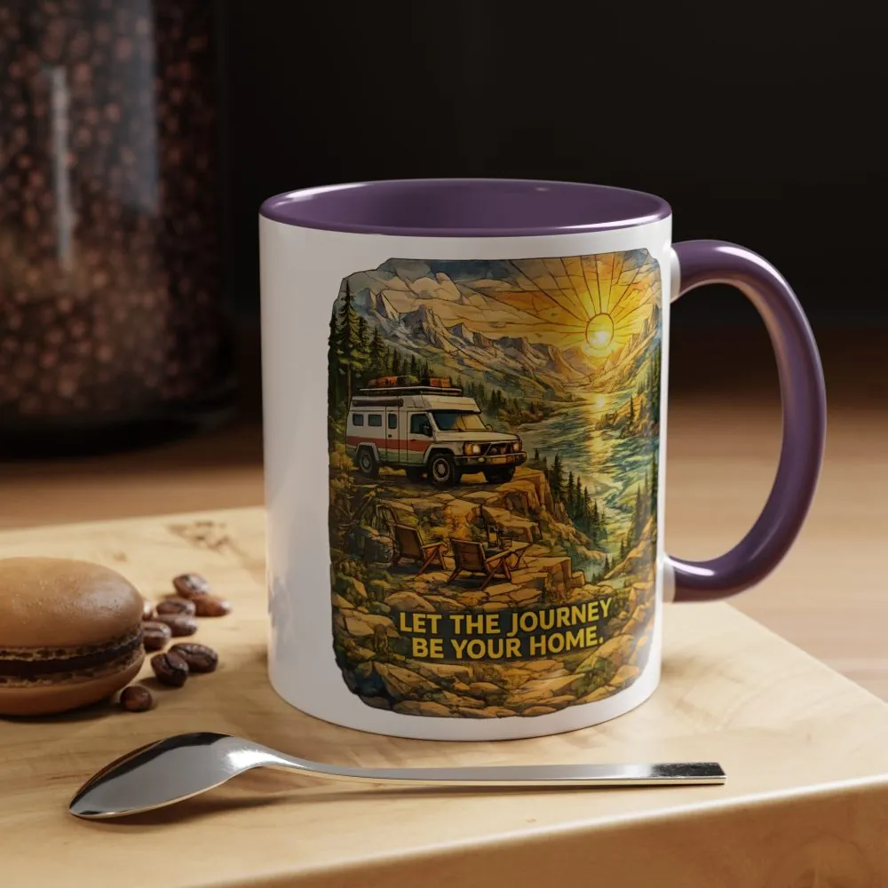 15799990217224000245_2048.jpeg Accent Coffee Mug (11, 15oz) — "Let The Journey Be Your Home" Design Cubic-Line