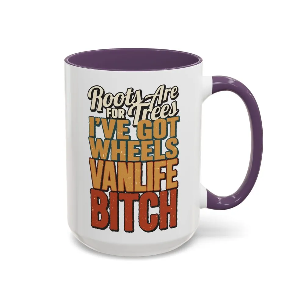 Accent Coffee Mug (11, 15oz) — "Roots Are For Trees" Design F**K-Line