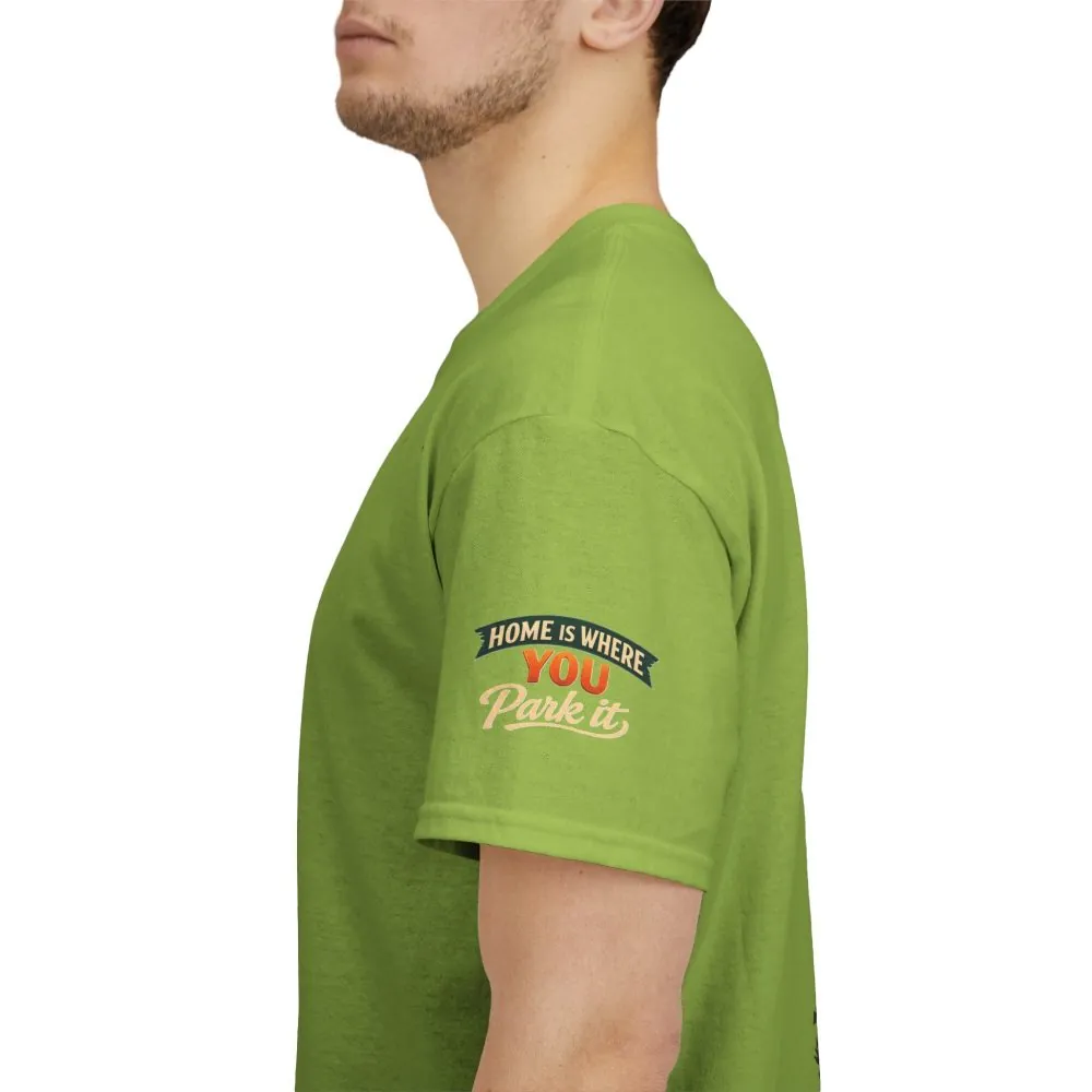 15807026989655486324_2048.jpeg Unisex Heavy Cotton Tee — "Hom Is Where You Park It" Design Scenic-Line