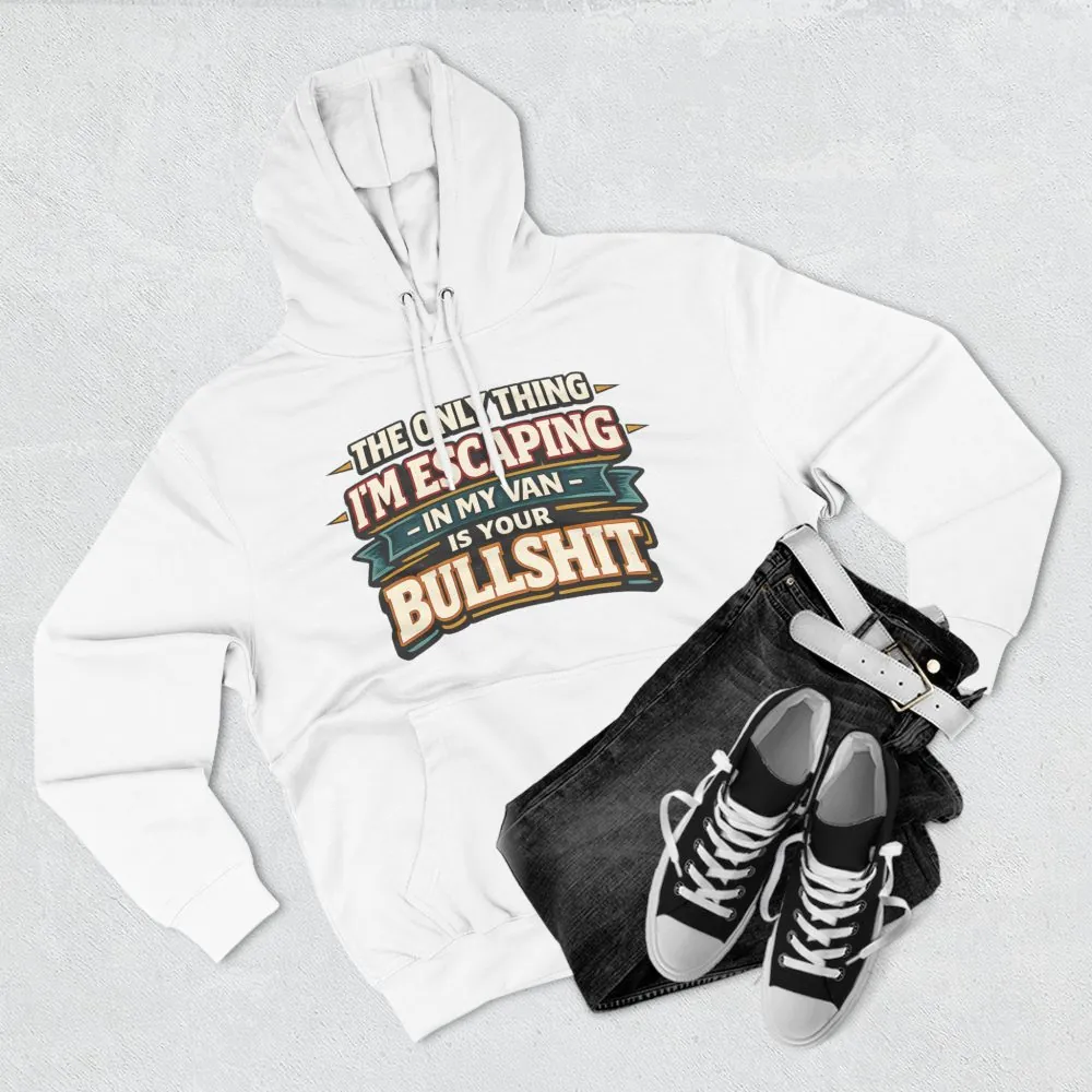 Three-Panel Fleece Hoodie - "The Only Thing I´m Escaping" Design F**K-Line