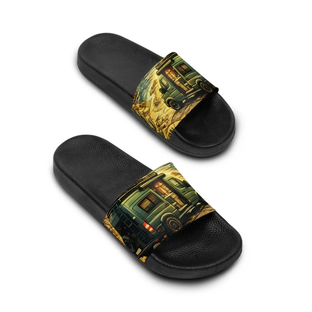 Women's Slide Sandals - Mercedes Camper Slides (Cubic-Line)
