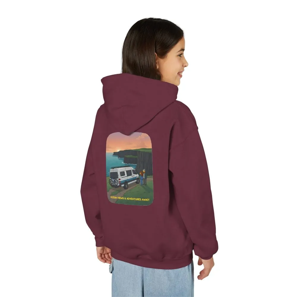 15836389570804550999_2048.jpeg Youth Hoodie(Gildan) – "Ocean Views-Adventures Awaits" (Design Sitcom-Line)