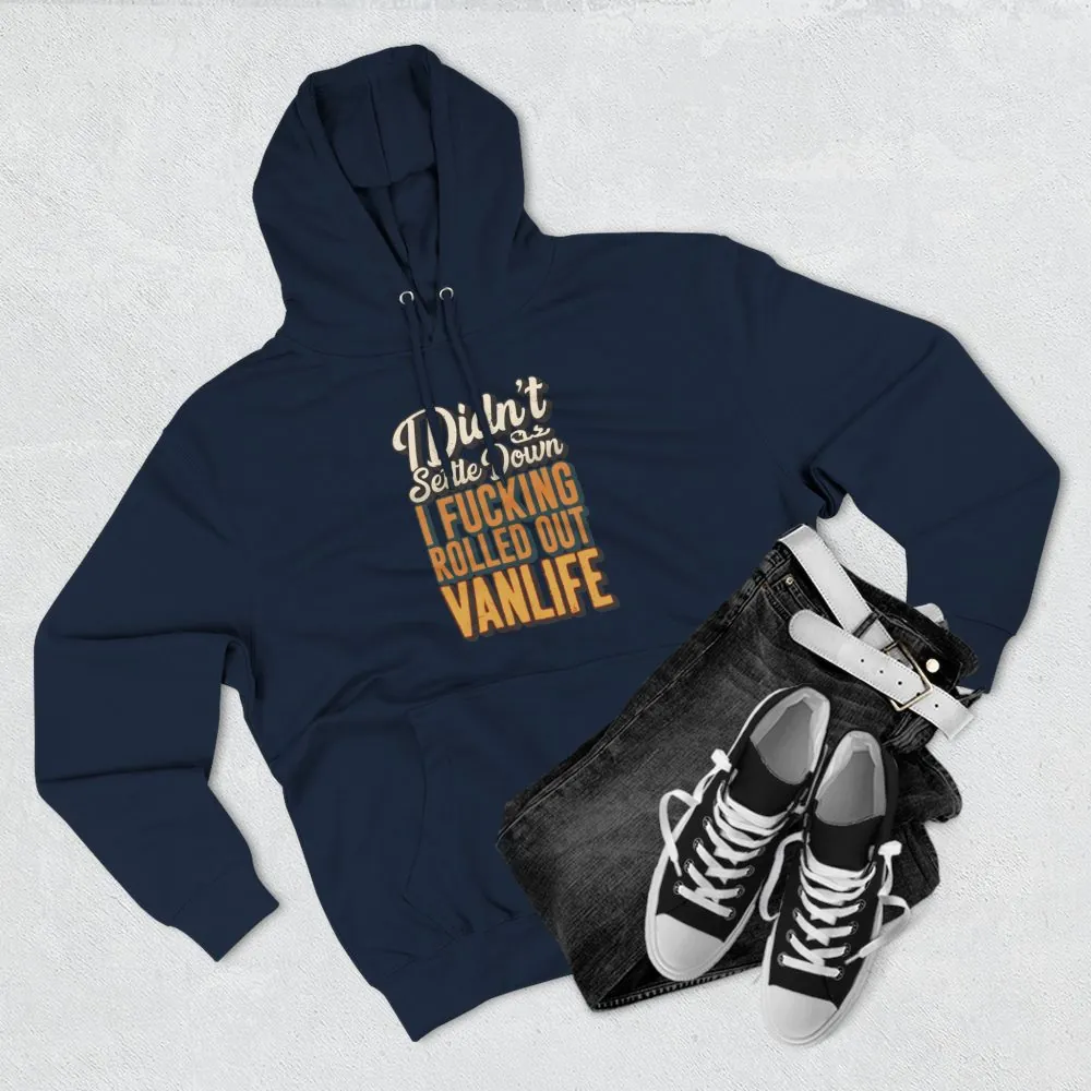 Three-Panel Fleece Hoodie - "Dind´t Settle Down" Design F**K-Line