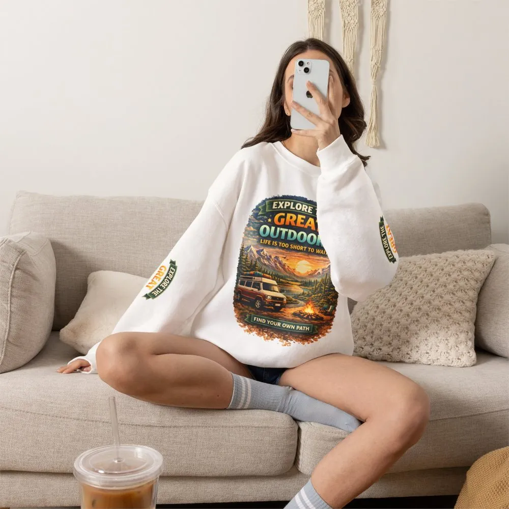 15854694347521363900_2048.jpeg Unisex Heavy Blend™ Crewneck Sweatshirt — "Explore The Great Outdoors" Design Scenic-Line