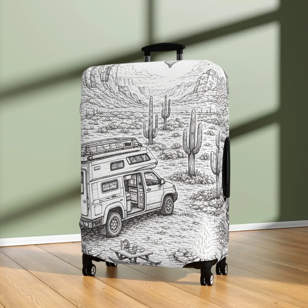 1586674977509201929_2048.jpeg Luggage Cover — Adventure Camper Sketch Travel Suitcase