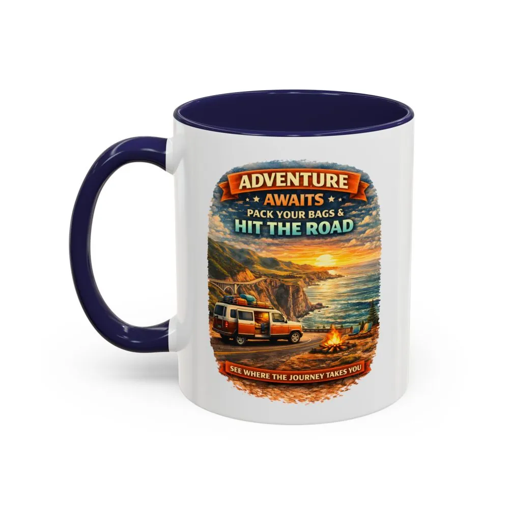 15875053152118219781_2048.jpeg Accent Coffee Mug (11, 15oz) — "Adventure Awaits-Pack Your Bags" Design Scenic-Line