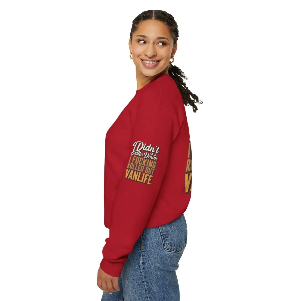 Unisex Heavy Blend™ Crewneck Sweatshirt — "Dind´t Settle Down" Design F**K-Line