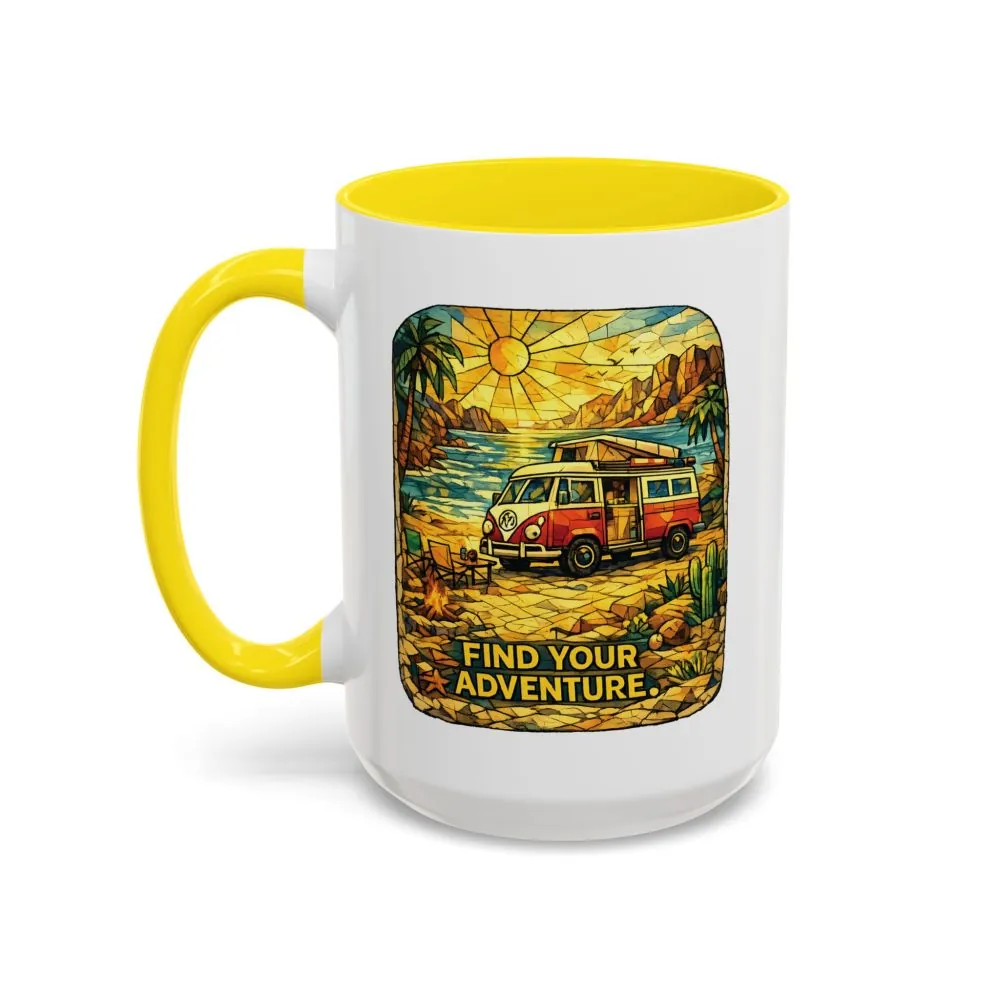 15879609837931597329_2048.jpeg Accent Coffee Mug (11, 15oz) — ""Find Your Adventure"" Design Cubic-Line