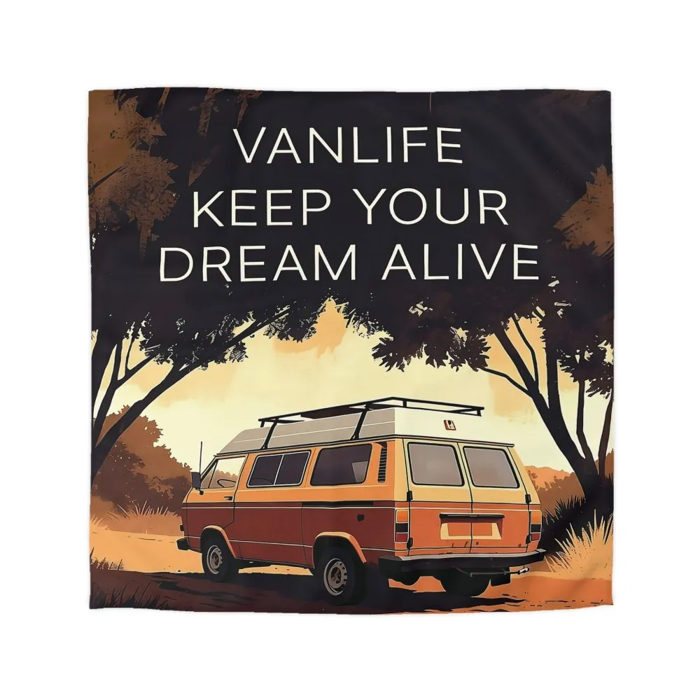 1589560527713327407_2048.jpeg Duvet Cover – "Vanlife Keep Your Dream Alive" Retro Camper Bedding