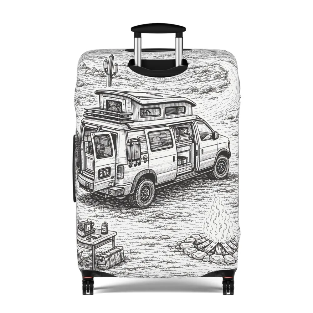 15899587092931533538_2048.jpeg Luggage Cover — Adventure Camper Sketch Travel Suitcase