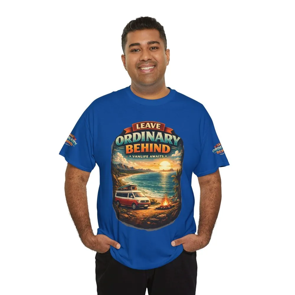 15911395481876015496_2048.jpeg Unisex Heavy Cotton Tee — "Leave Ordinary Behind" Design Scenic-Line