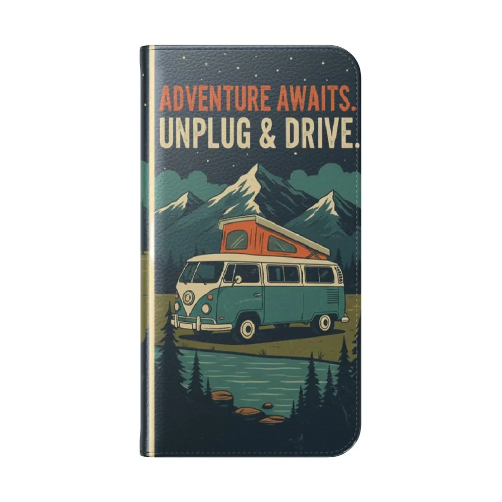 Flip Phone Case — "Fuel Your Journey, Not the Wifi" Wallet Cover