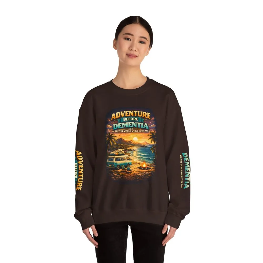15919169128726664871_2048.jpeg Unisex Heavy Blend™ Crewneck Sweatshirt — "Adventure Before Dementia" Design Scenic-Line