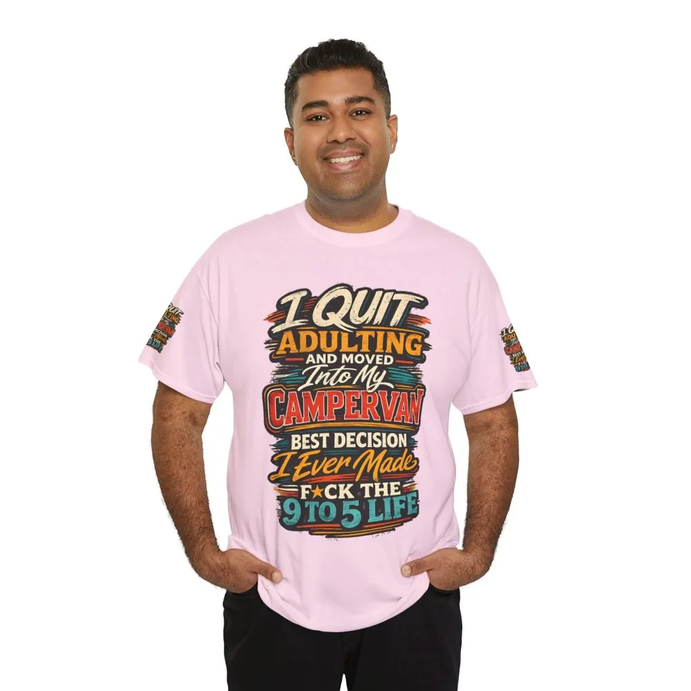 Unisex Heavy Cotton Tee — "I Quit Adulting" Design F**K-Line