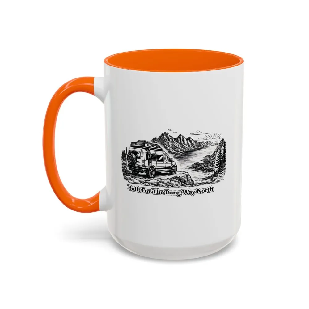 15939343576053864927_2048.jpeg Accent Coffee Mug (11, 15oz) — "Built For The Long Way North" Design Minimal-Line