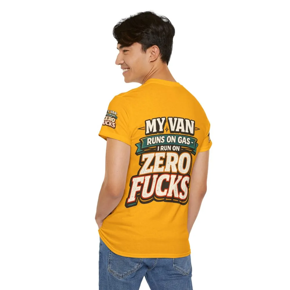 Unisex Heavy Cotton Tee — "My Van Runs On Gas" Design F**K-Line