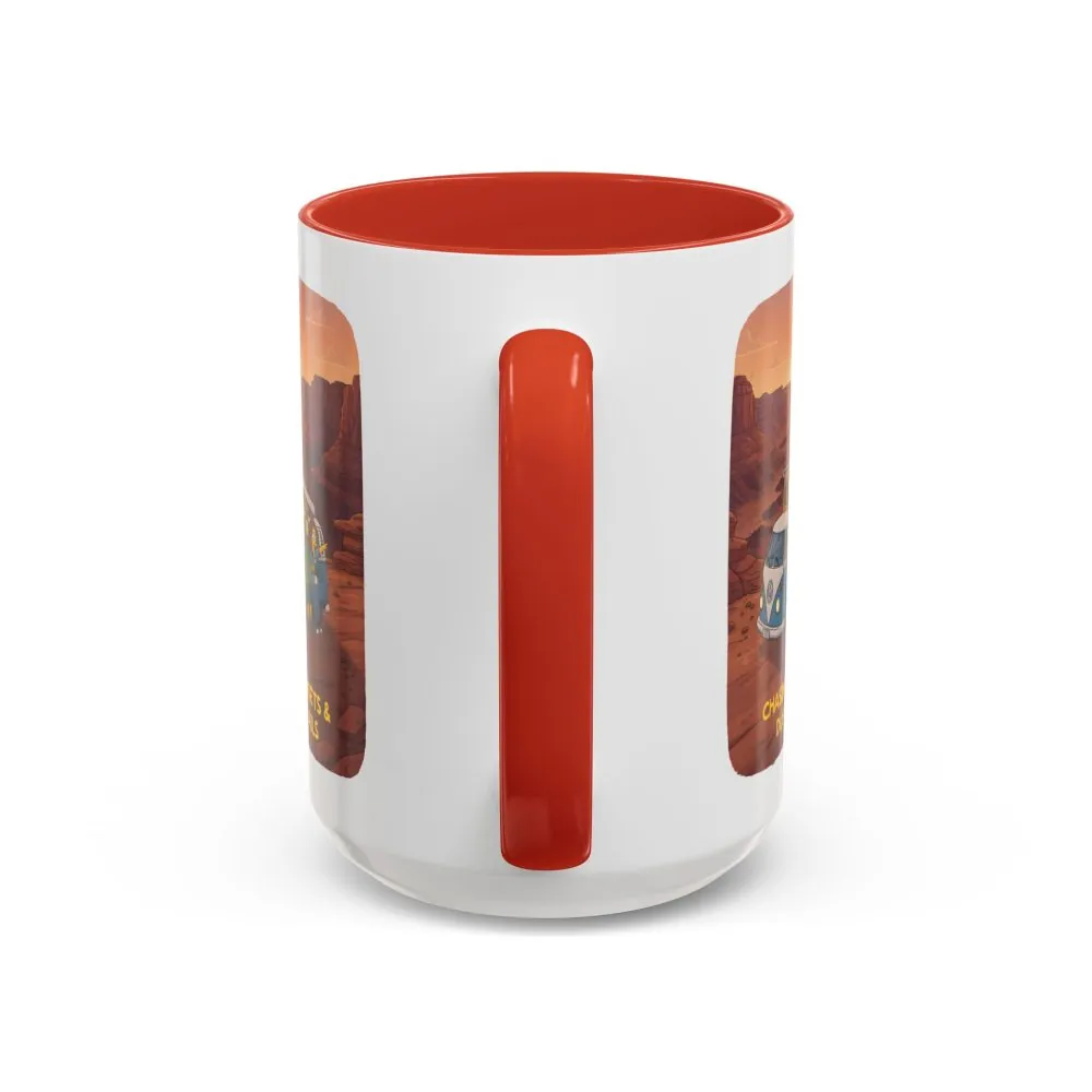 1599254788735426125_2048.jpeg Accent Coffee Mug (11, 15oz) — "Chasing Sunsets And Dusty Trails" Design Sitcom-Line
