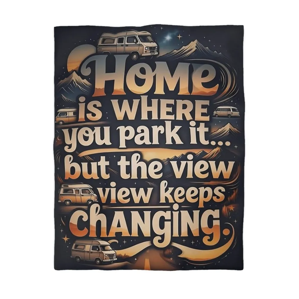 16014689940459955856_2048.jpeg Duvet Cover - “Home Is Where You Park It… But The View Keeps Changing” Camper Van Bedding
