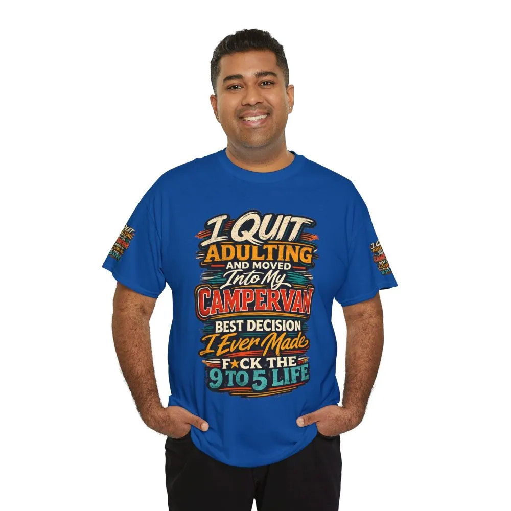 Unisex Heavy Cotton Tee — "I Quit Adulting" Design F**K-Line