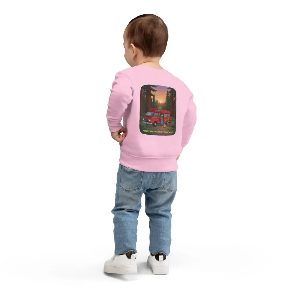 Toddler Sweatshirt - "Forest Air Free Spirit Full Tank" (Design Sitcom-Line)