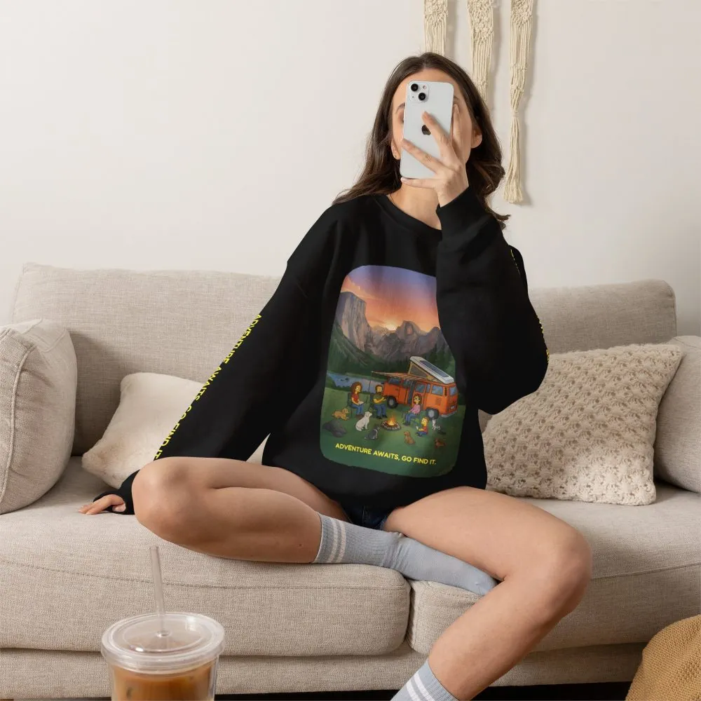 16046156631542918351_2048.jpeg Unisex Heavy Blend™ Crewneck Sweatshirt — "Adventure Awaits-Go Find It"" Design Sitcom-Line