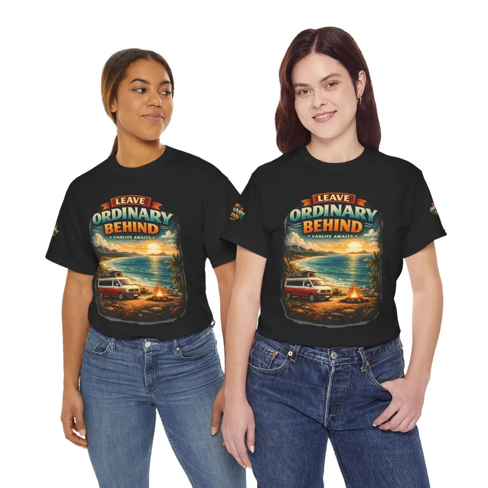 160466790080338658_2048.jpeg Unisex Heavy Cotton Tee — "Leave Ordinary Behind" Design Scenic-Line