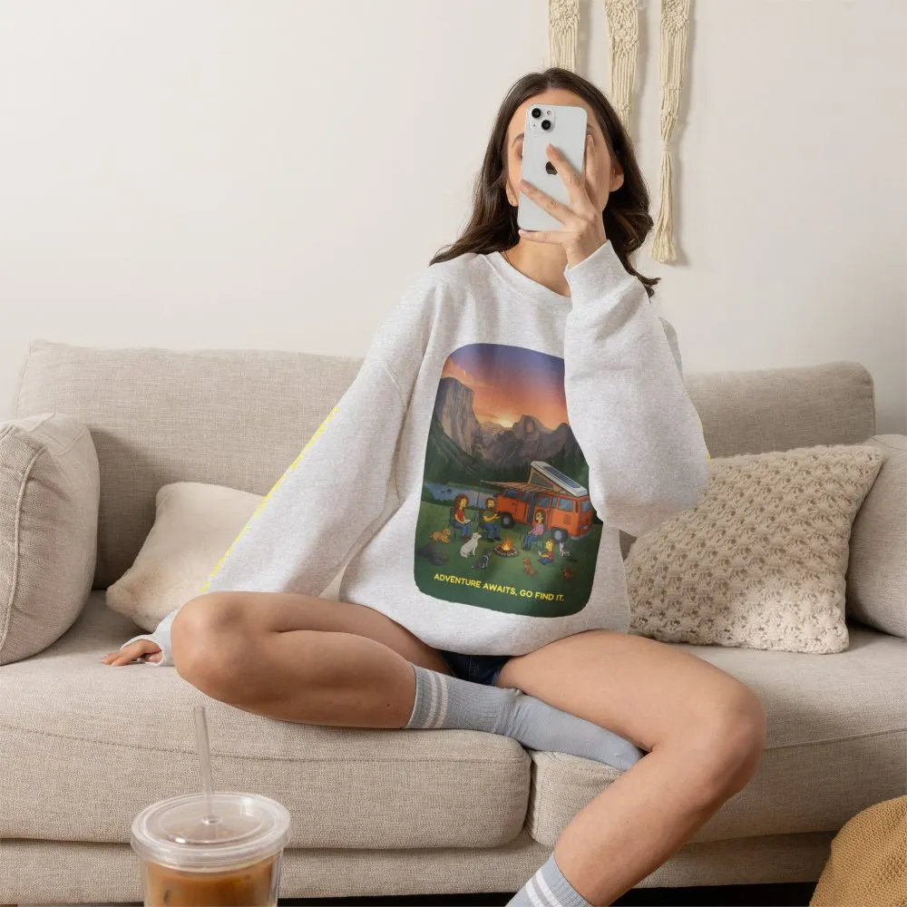 16060447054769527694_2048.jpeg Unisex Heavy Blend™ Crewneck Sweatshirt — "Adventure Awaits-Go Find It"" Design Sitcom-Line
