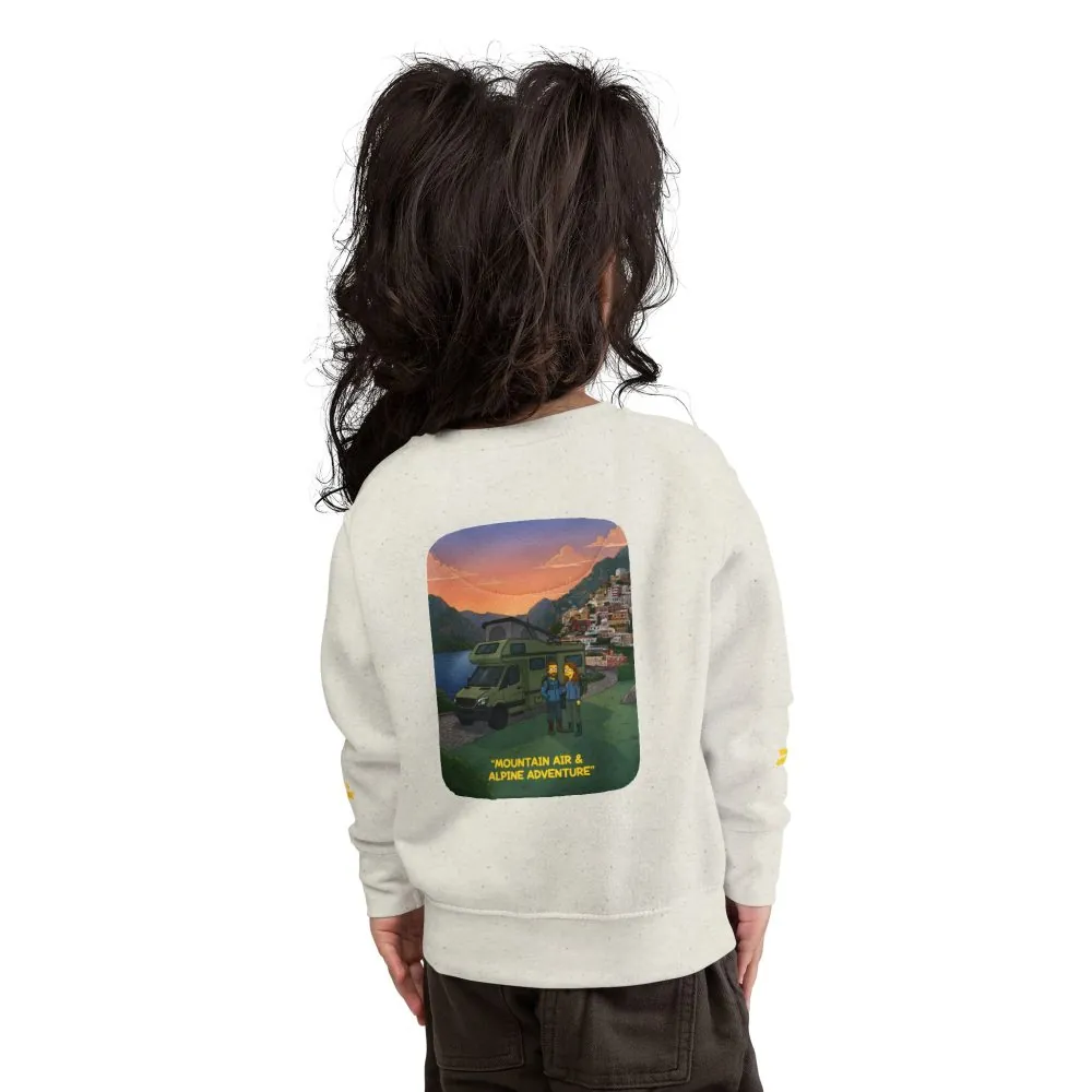 16074598643838797607_2048.jpeg Toddler Sweatshirt - "Mountain Air And Alpine Adventure" (Design Sitcom-Line)