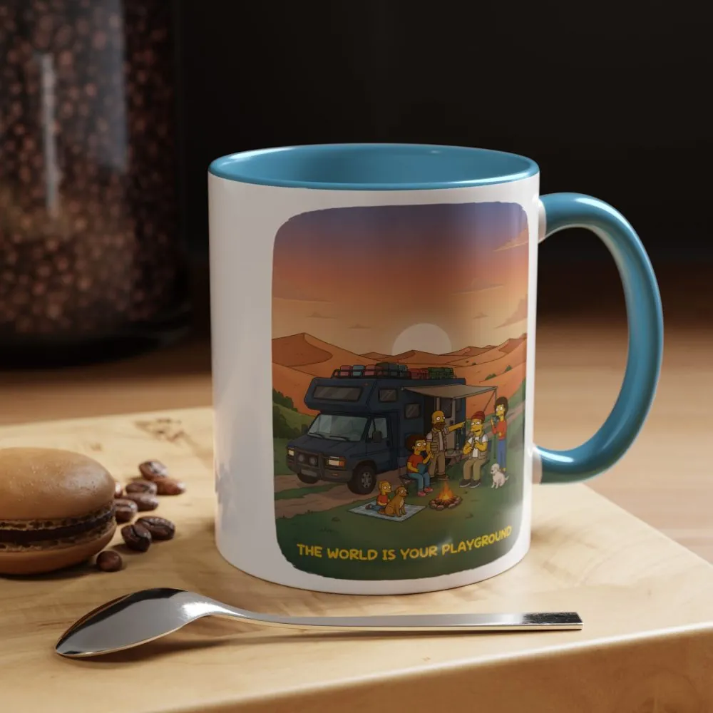 16084162668064863889_2048.jpeg Accent Coffee Mug (11, 15oz) — "The World Is Your playground" Design Sitcom-Line