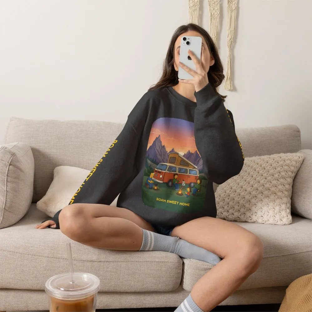 Unisex Heavy Blend™ Crewneck Sweatshirt — "Roam Sweet Home" Design Sitcom-Line