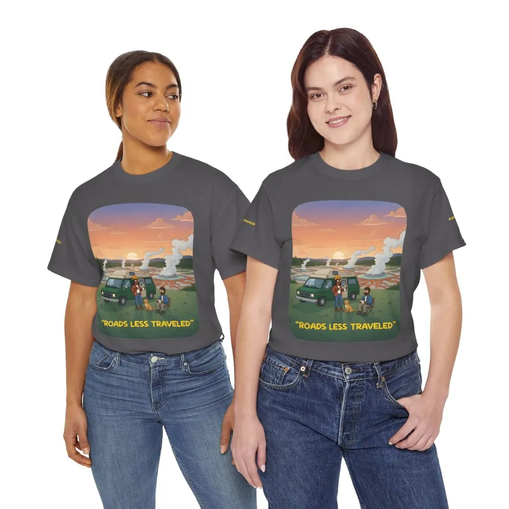 16114623707930617360_2048.jpeg Unisex Heavy Cotton Tee — "Roads Less Traveled" Design Sitcom-Line