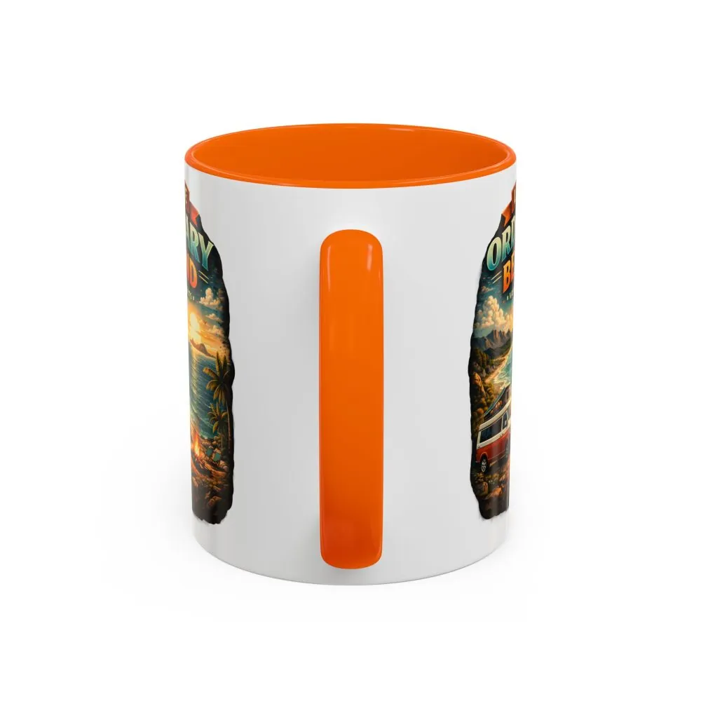 Accent Coffee Mug (11, 15oz) — "Leave Ordinary Behind" Design Scenic-Line
