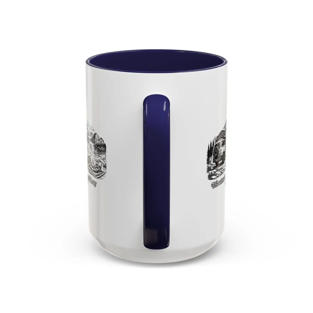 16147255847416363189_2048.jpeg Accent Coffee Mug (11, 15oz) — "Adventure Awaits Around Every Corner" Design Minimal-Line