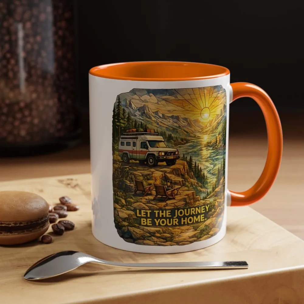 16169403470594655795_2048.jpeg Accent Coffee Mug (11, 15oz) — "Let The Journey Be Your Home" Design Cubic-Line