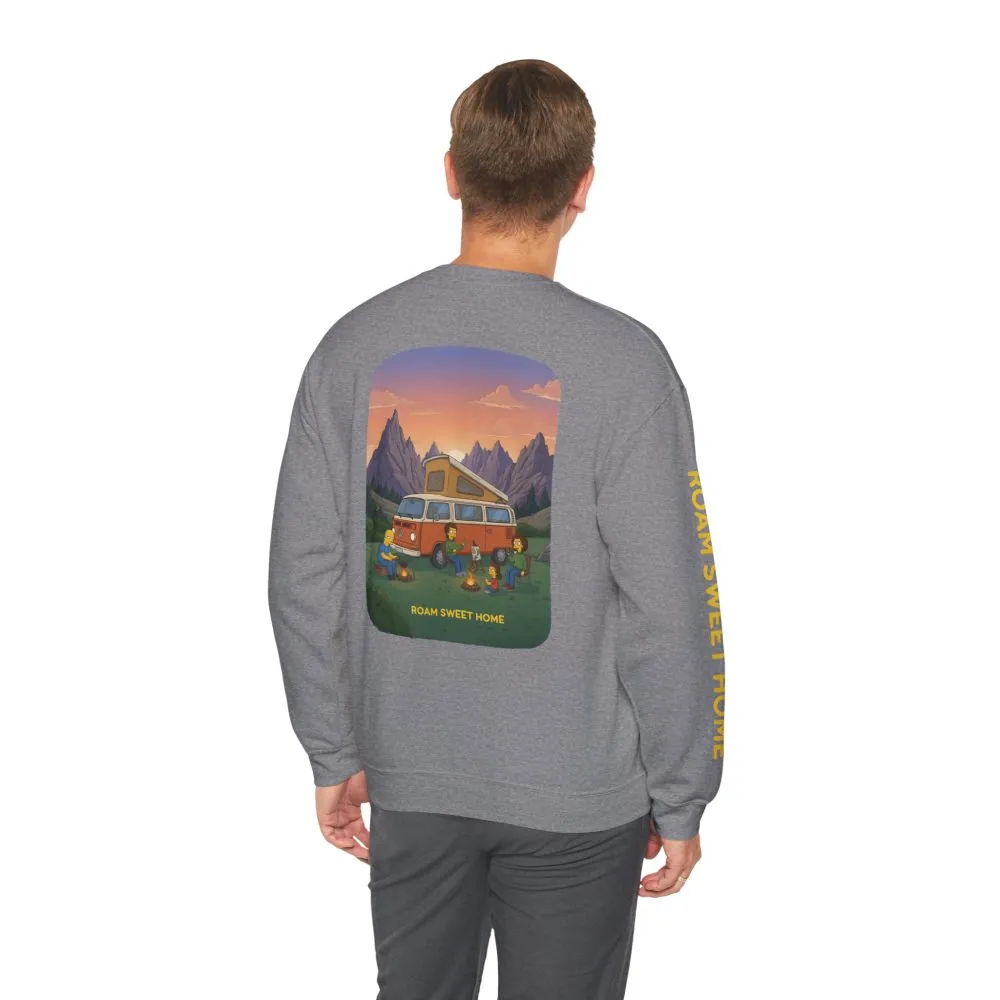 Unisex Heavy Blend™ Crewneck Sweatshirt — "Roam Sweet Home" Design Sitcom-Line