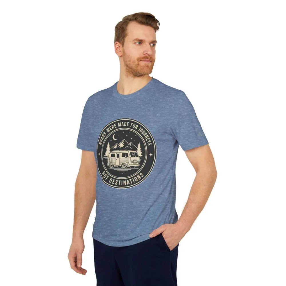 16213502807140767409_2048.jpeg T-Shirt(Adidas) — 'ROAD WHERE MADE FOR JOURNEYS-NOT DESTINATIONS' (font + back printed) Brand Adidas